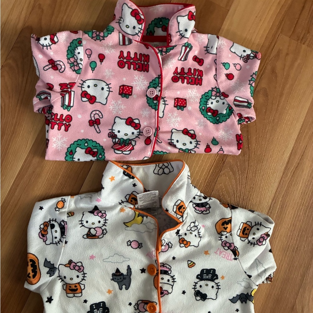 Hello Kitty Pink and White Kids Pajama Tops